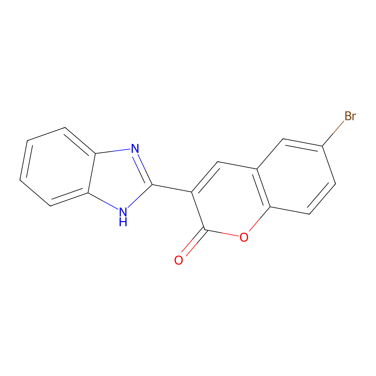 3-(1H-benzimidazol-2-yl)-6-bromo-2H-chromen-2-one molecular structure, CAS 143376-72-1