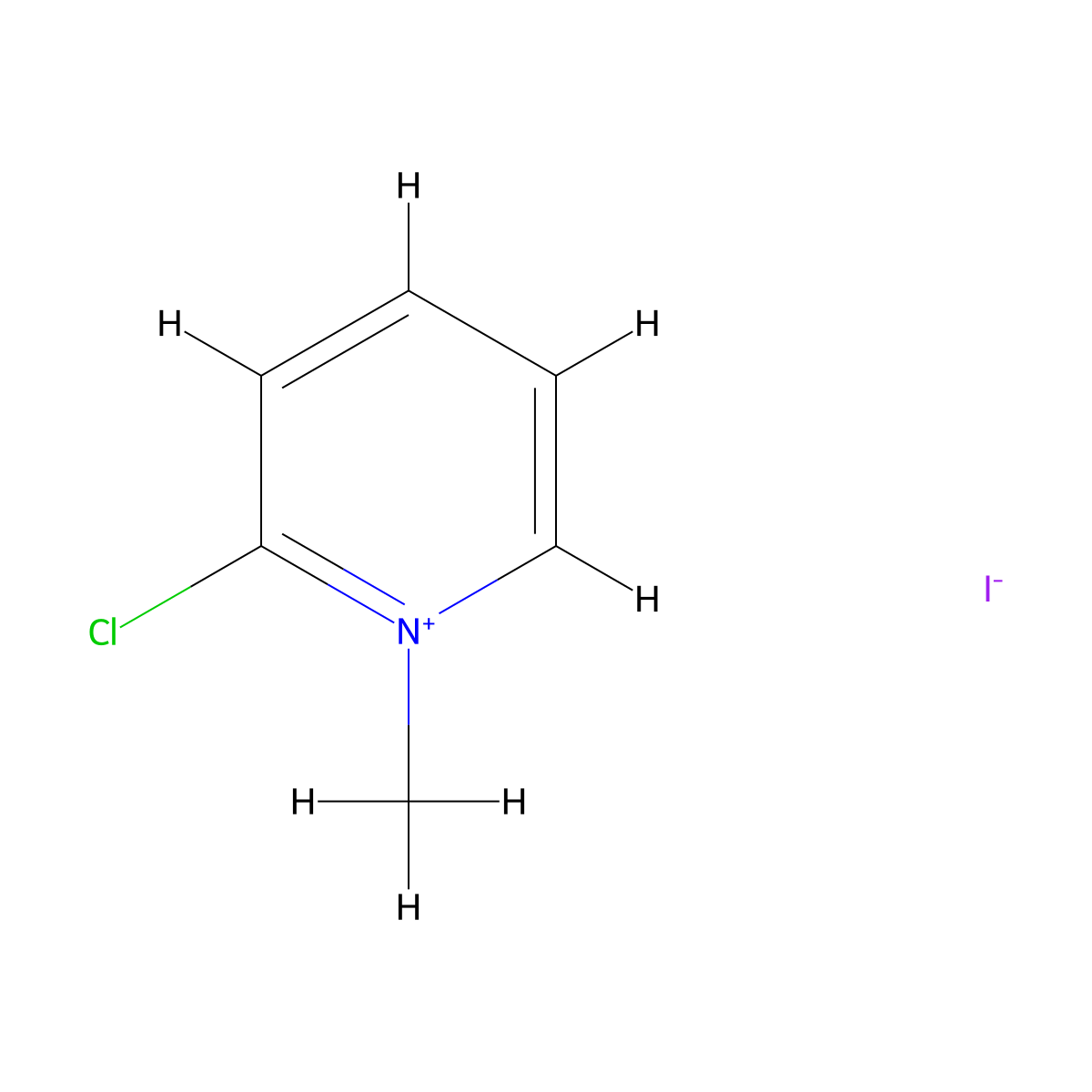 2-Chloro-1-methylpyridinium iodide molecular structure, CAS 14338-32-0