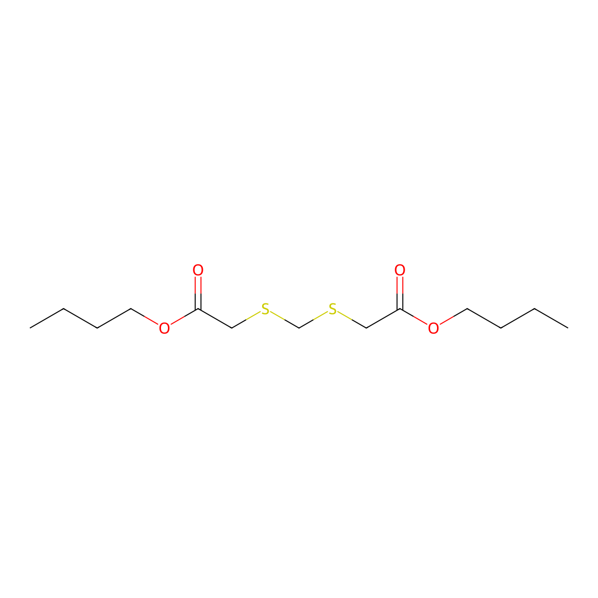 Dibutyl methylenedithiodi(acetate) molecular structure, CAS 14338-82-0