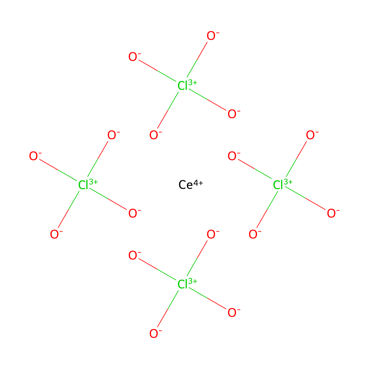 Perchloric acid, cerium(4+) salt (4:1) molecular structure, CAS 14338-93-3