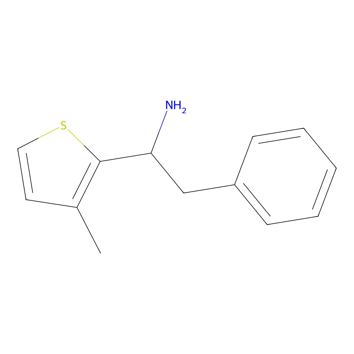 1-(3-Methylthiophen-2-yl)-2-phenylethan-1-amine molecular structure, CAS 143380-24-9