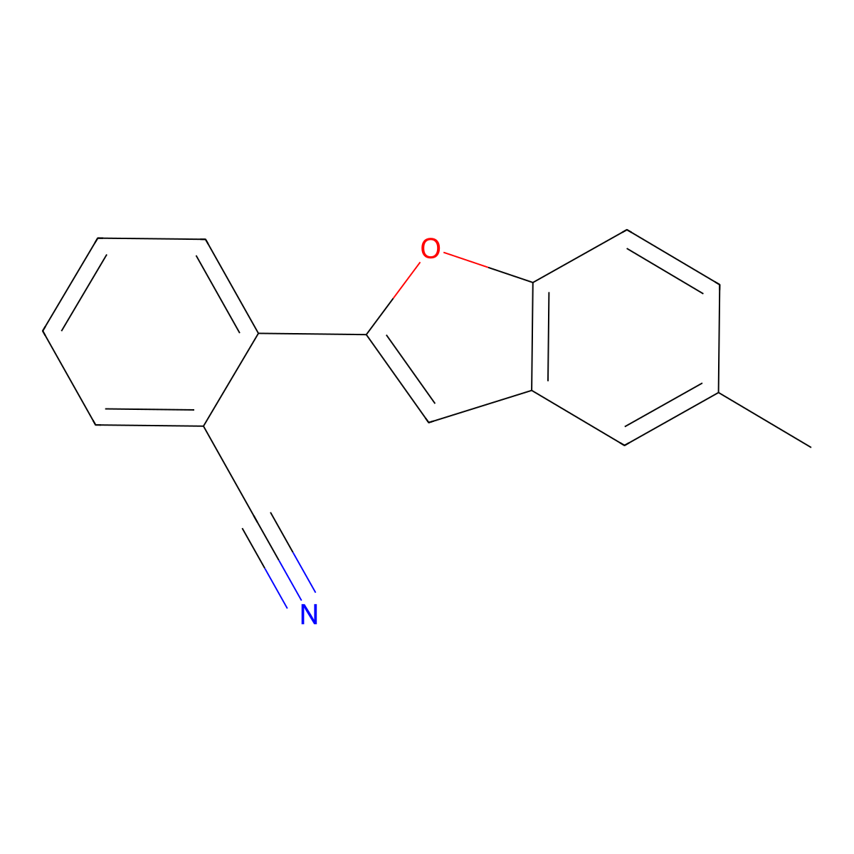 2-(5-Methylbenzofuran-2-yl)benzonitrile molecular structure, CAS 143381-79-7