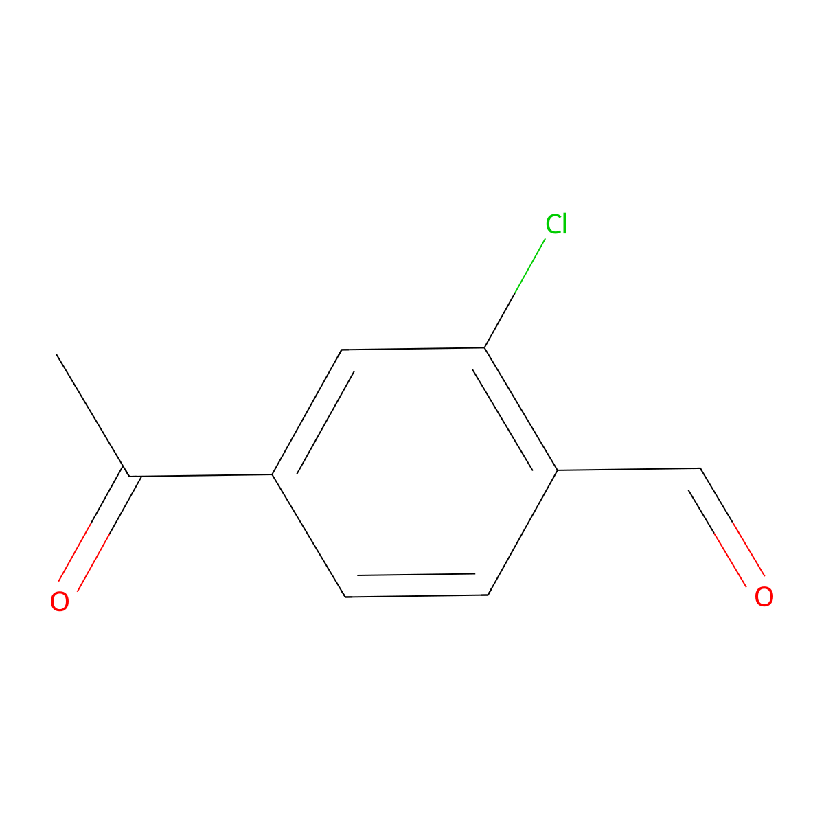 4-Acetyl-2-chlorobenzaldehyde molecular structure, CAS 1433818-89-3