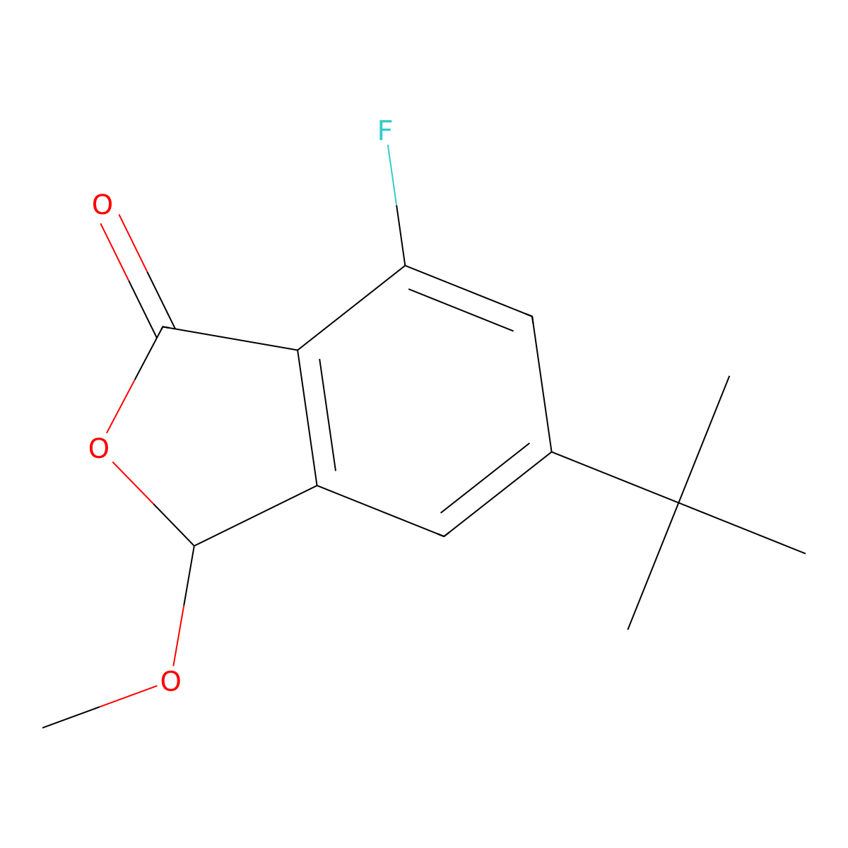 5-(tert-Butyl)-7-fluoro-3-methoxyisobenzofuran-1(3H)-one molecular structure, CAS 1433849-07-0