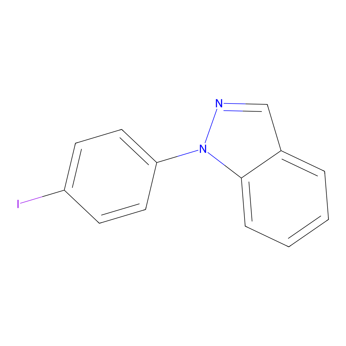 1-(4-Iodophenyl)-1H-indazole molecular structure, CAS 1433850-61-3