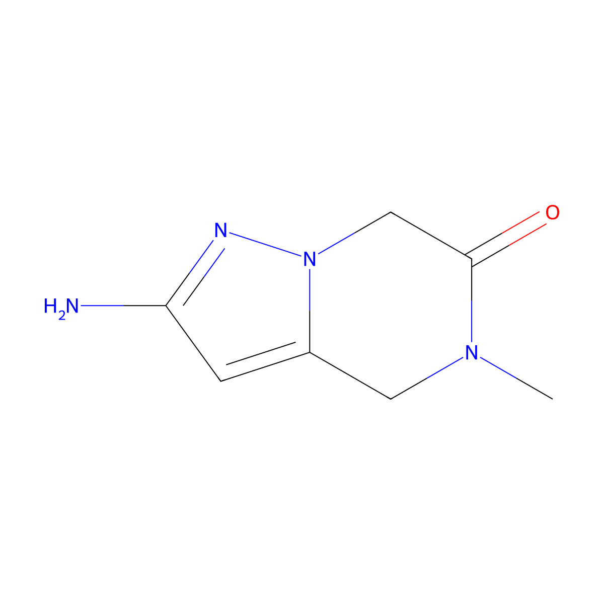 2-Amino-5-methyl-4,5-dihydropyrazolo[1,5-a]pyrazin-6(7H)-one molecular structure, CAS 1433856-05-3
