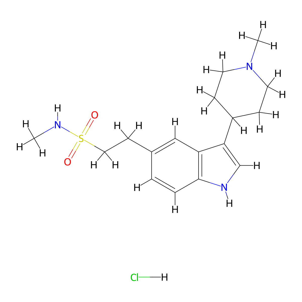 Naratriptan Hydrochloride molecular structure, CAS 143388-64-1