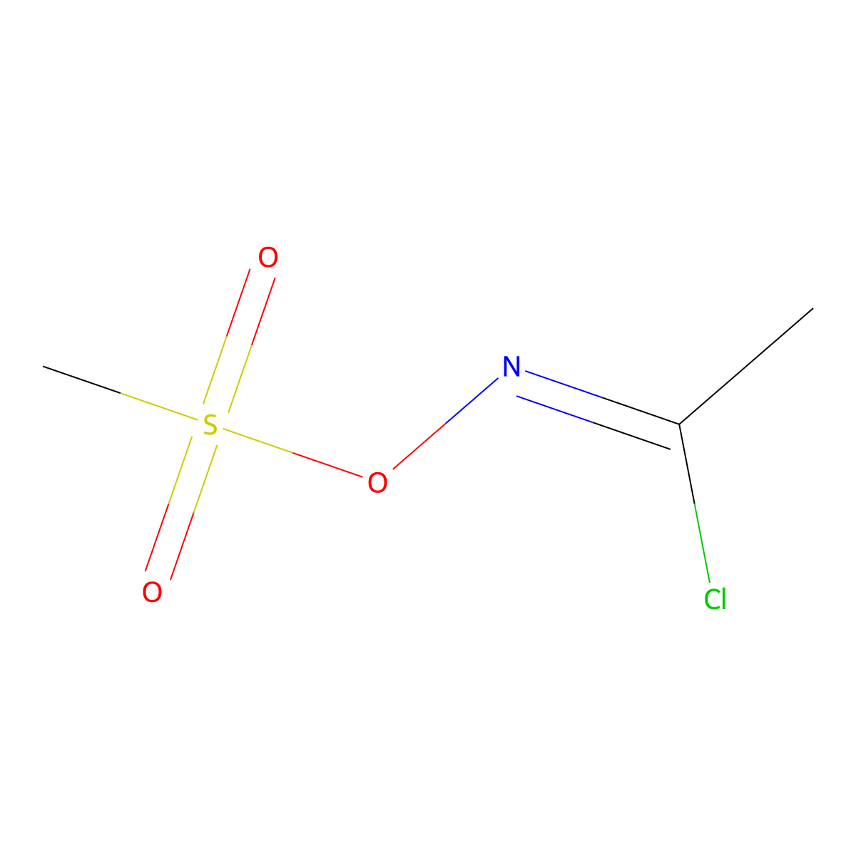 N-((Methylsulfonyl)oxy)acetimidoyl chloride molecular structure, CAS 1433887-06-9
