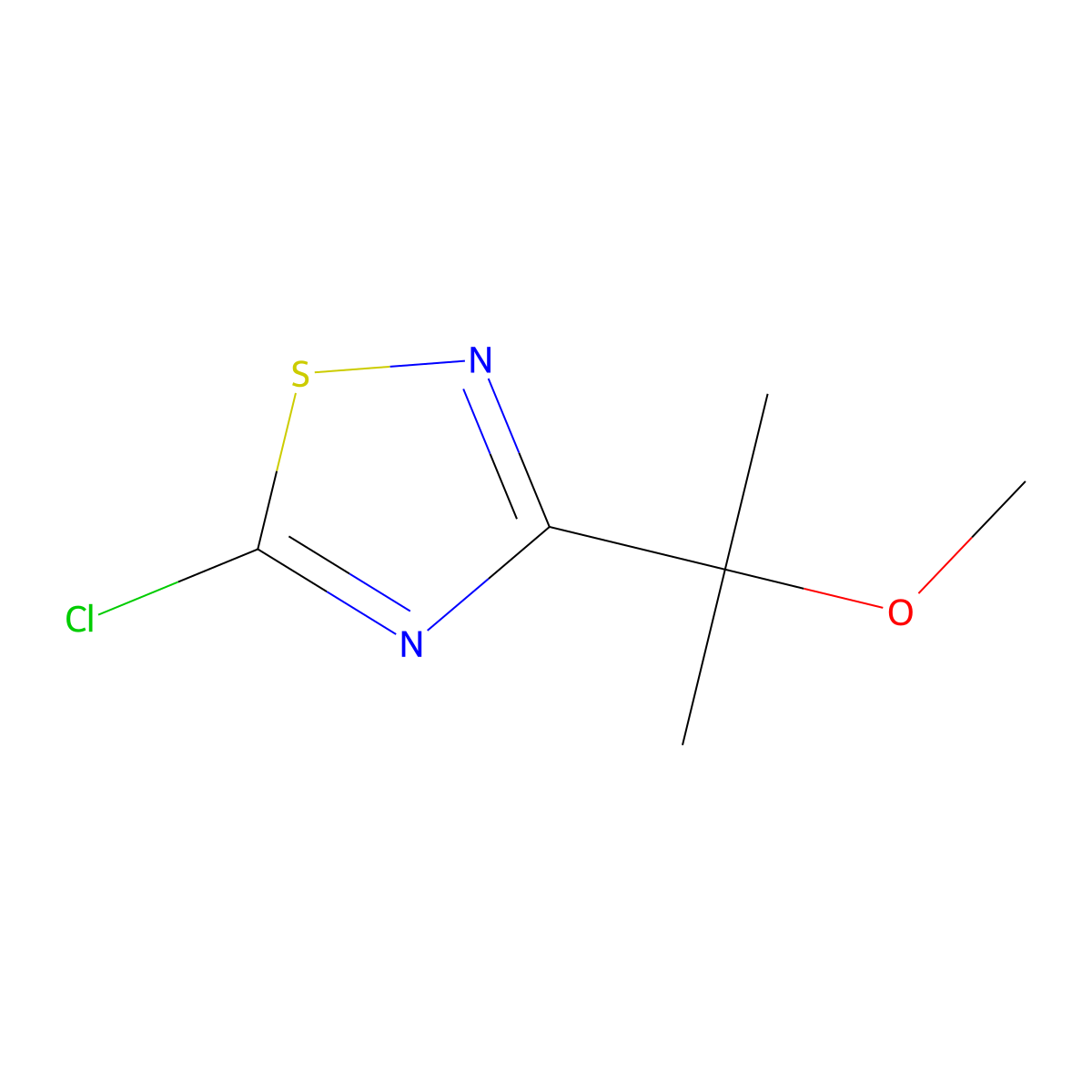 5-Chloro-3-(2-methoxypropan-2-yl)-1,2,4-thiadiazole molecular structure, CAS 1433887-48-9