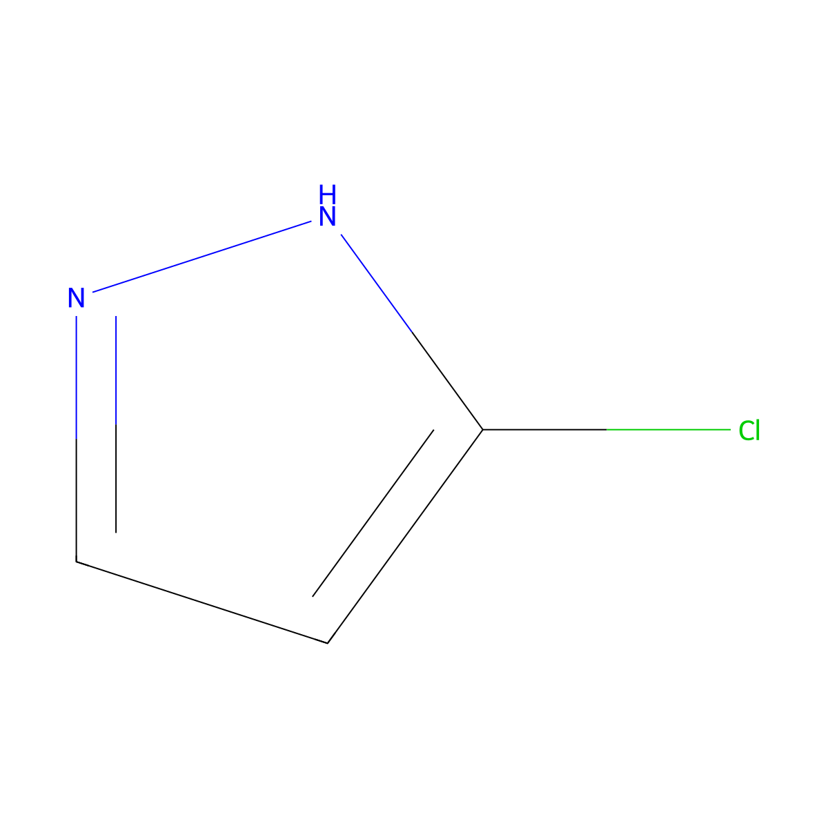 3-Chloro-1H-pyrazole molecular structure, CAS 14339-33-4