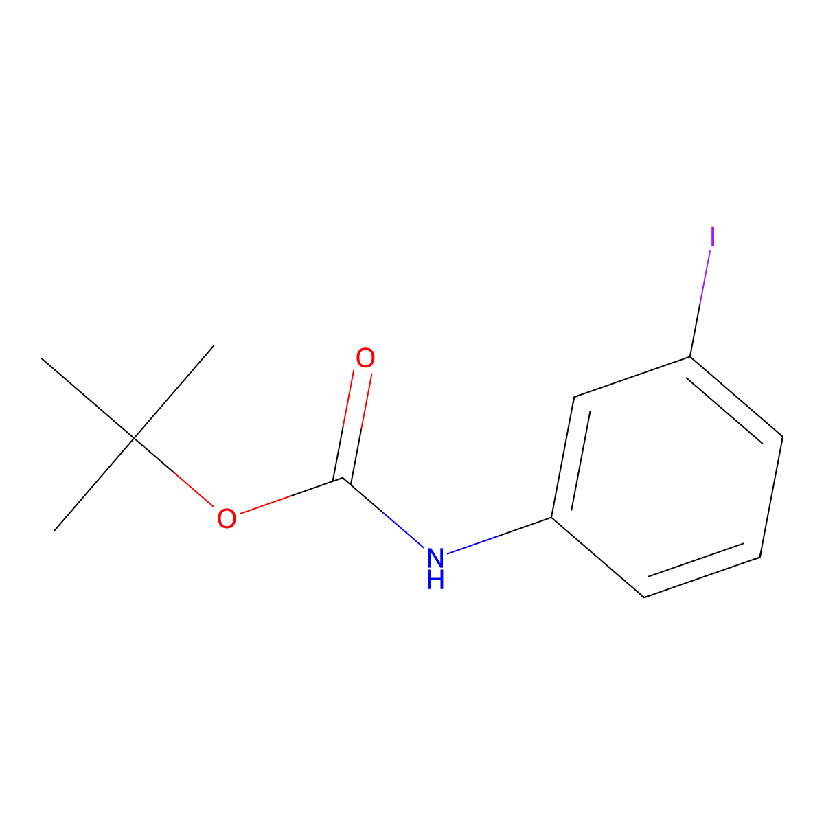 tert-Butyl (3-iodophenyl)carbamate molecular structure, CAS 143390-49-2