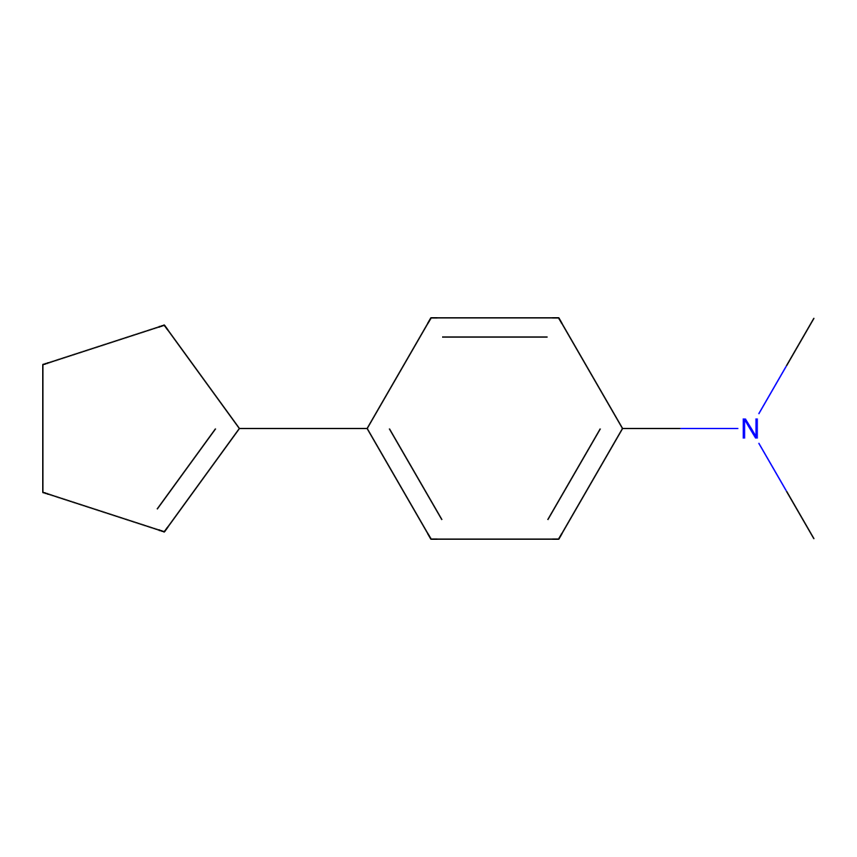 4-(1-Cyclopenten-1-yl)-N,N-dimethylbenzenamine molecular structure, CAS 1433907-11-9