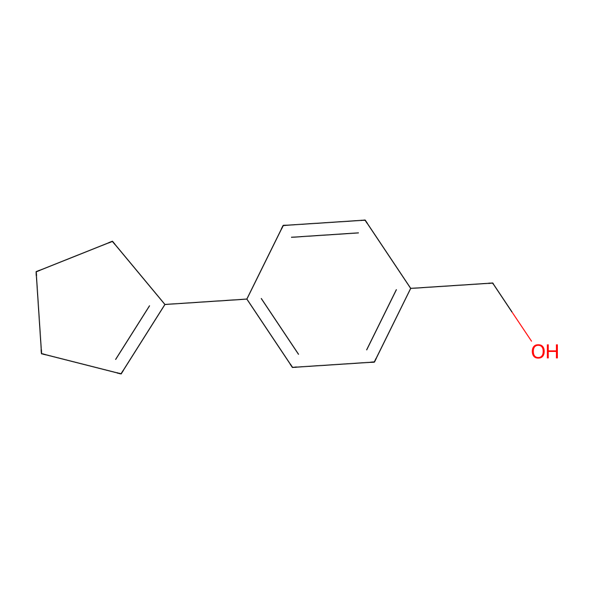 [4-(Cyclopenten-1-yl)phenyl]methanol molecular structure, CAS 1433907-13-1
