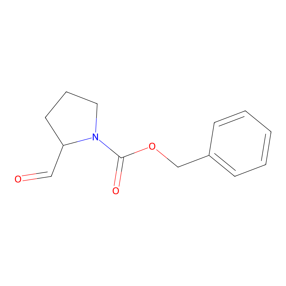 (2r)-1-Cbz-2-formyl-pyrrolidine molecular structure, CAS 143393-11-7