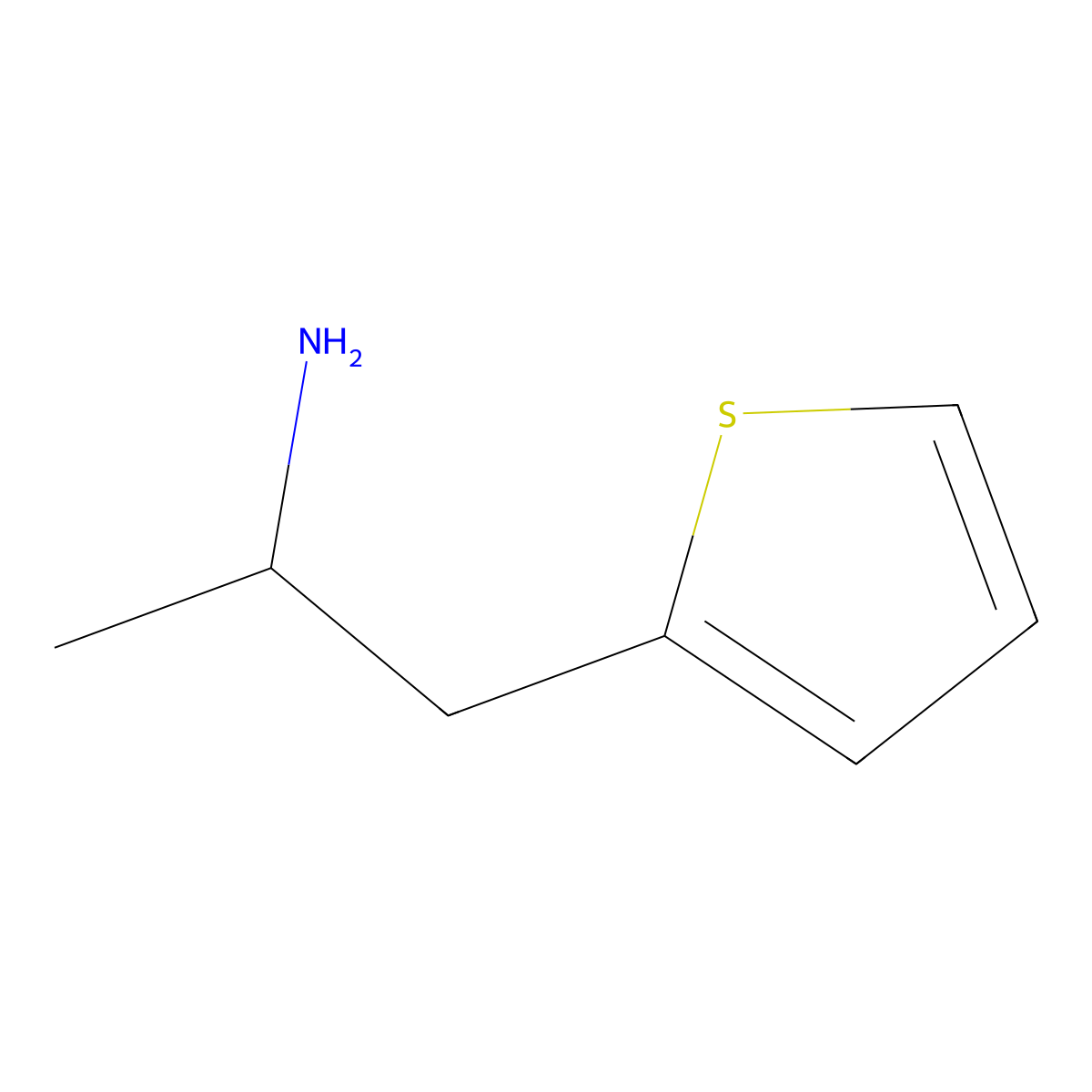(2R)-1-(thiophen-2-yl)propan-2-amine molecular structure, CAS 143395-99-7