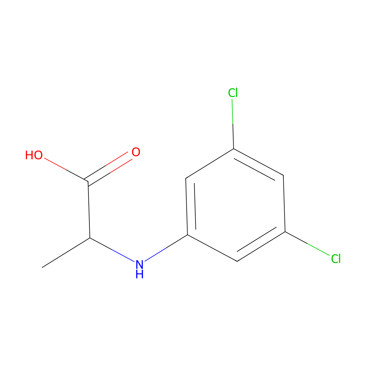 (2S)-2-[(3,5-dichlorophenyl)amino]propanoic acid molecular structure, CAS 1433956-23-0