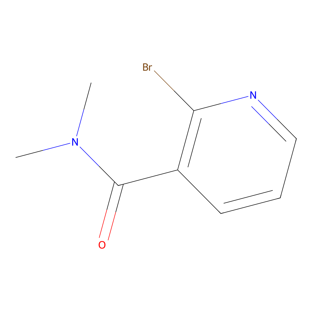 2-bromo-N,N-dimethylpyridine-3-carboxamide molecular structure, CAS 1433965-43-5