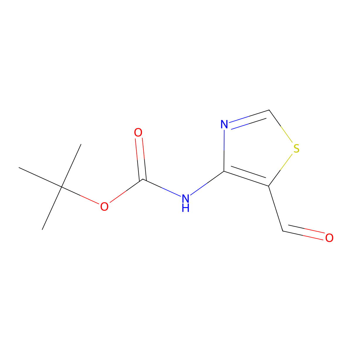 tert-Butyl (5-formylthiazol-4-yl)carbamate molecular structure, CAS 1433992-69-8
