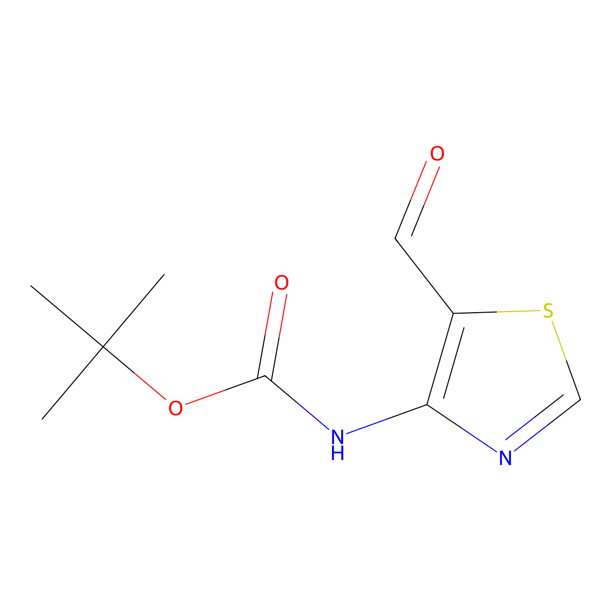 tert-Butyl (5-formylthiazol-4-yl)carbamate molecular structure, CAS 1433992-69-8