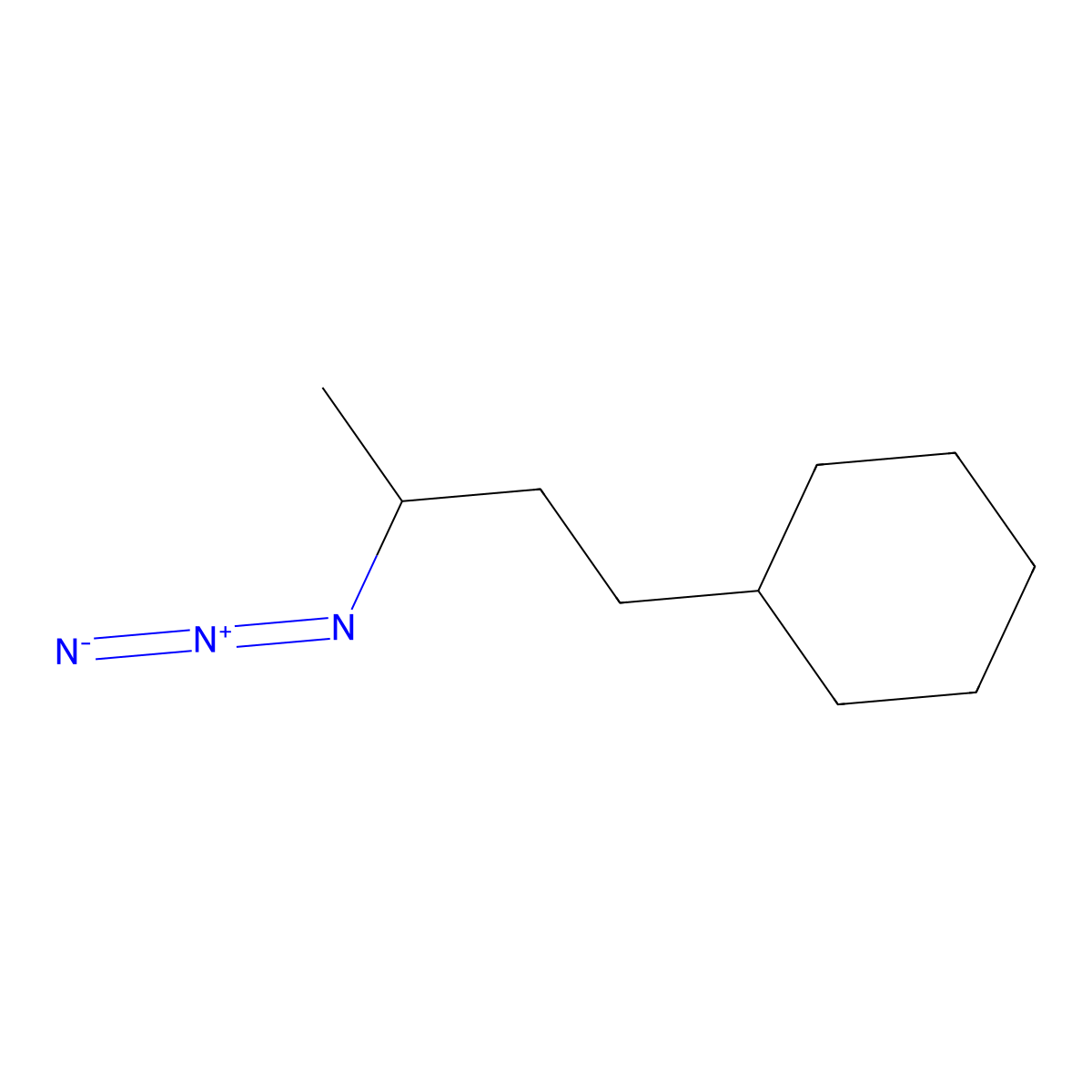 (3-Azidobutyl)cyclohexane molecular structure, CAS 1433996-09-8