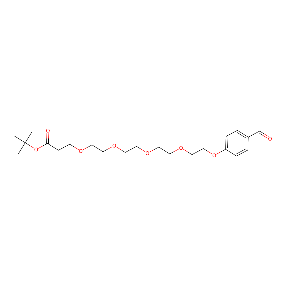 Ald-PEG5-t-butyl ester molecular structure, CAS 1433996-83-8