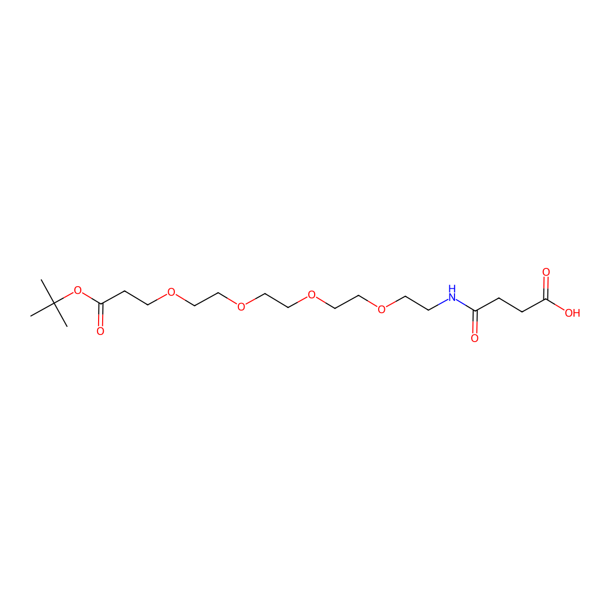 Carboxy-amido-peg-t-butyl ester molecular structure, CAS 1433996-94-1