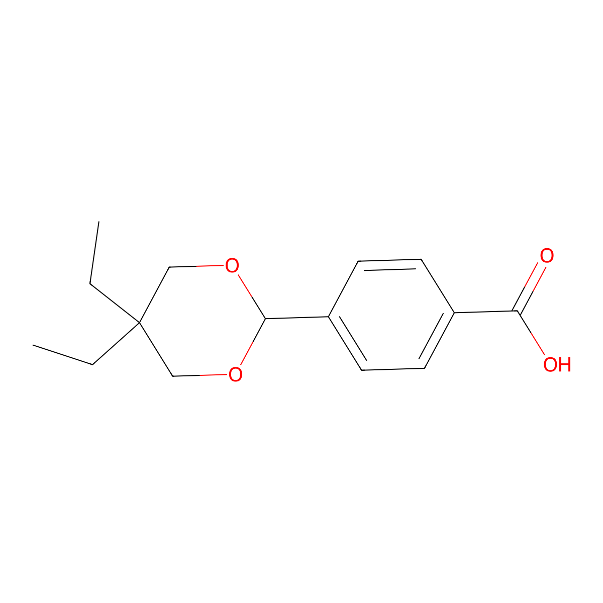 4-(5,5-Diethyl-1,3-dioxan-2-yl)benzoic acid molecular structure, CAS 1433996-99-6