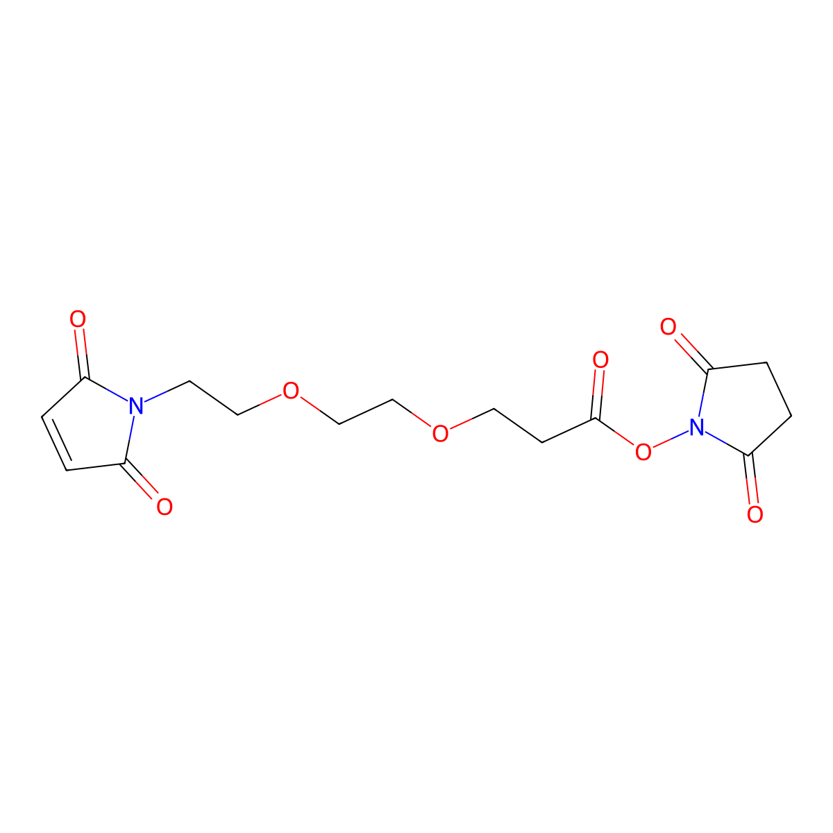 Mal-PEG2-NHS ester molecular structure, CAS 1433997-01-3