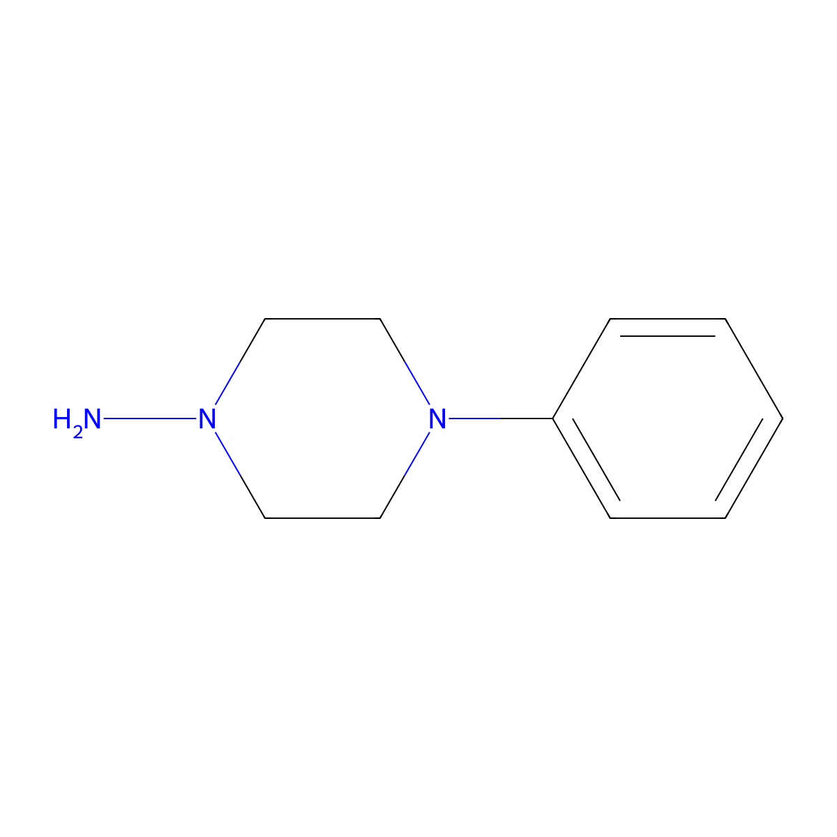 4-Phenylpiperazin-1-amine molecular structure, CAS 14340-32-0