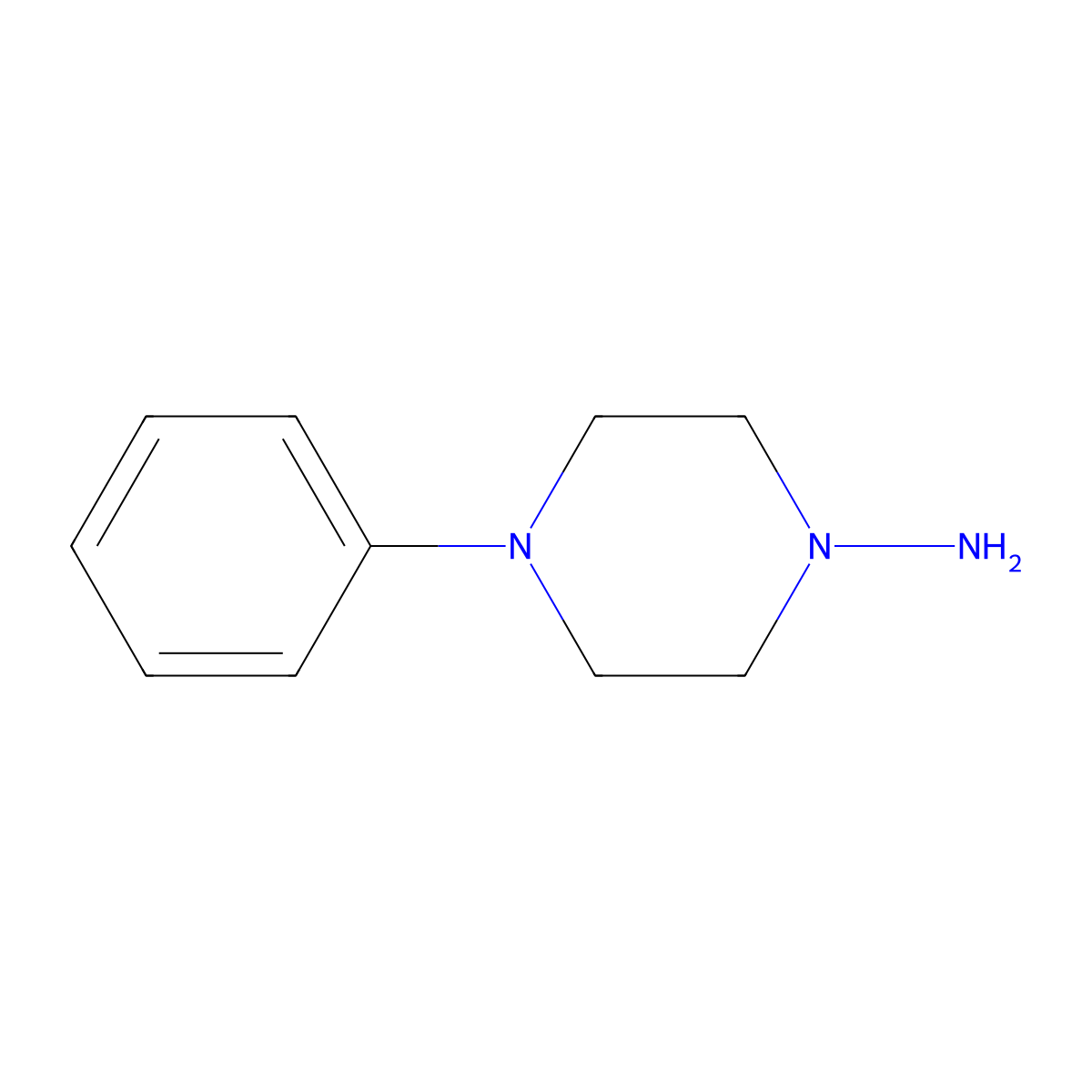 4-Phenylpiperazin-1-amine molecular structure, CAS 14340-32-0