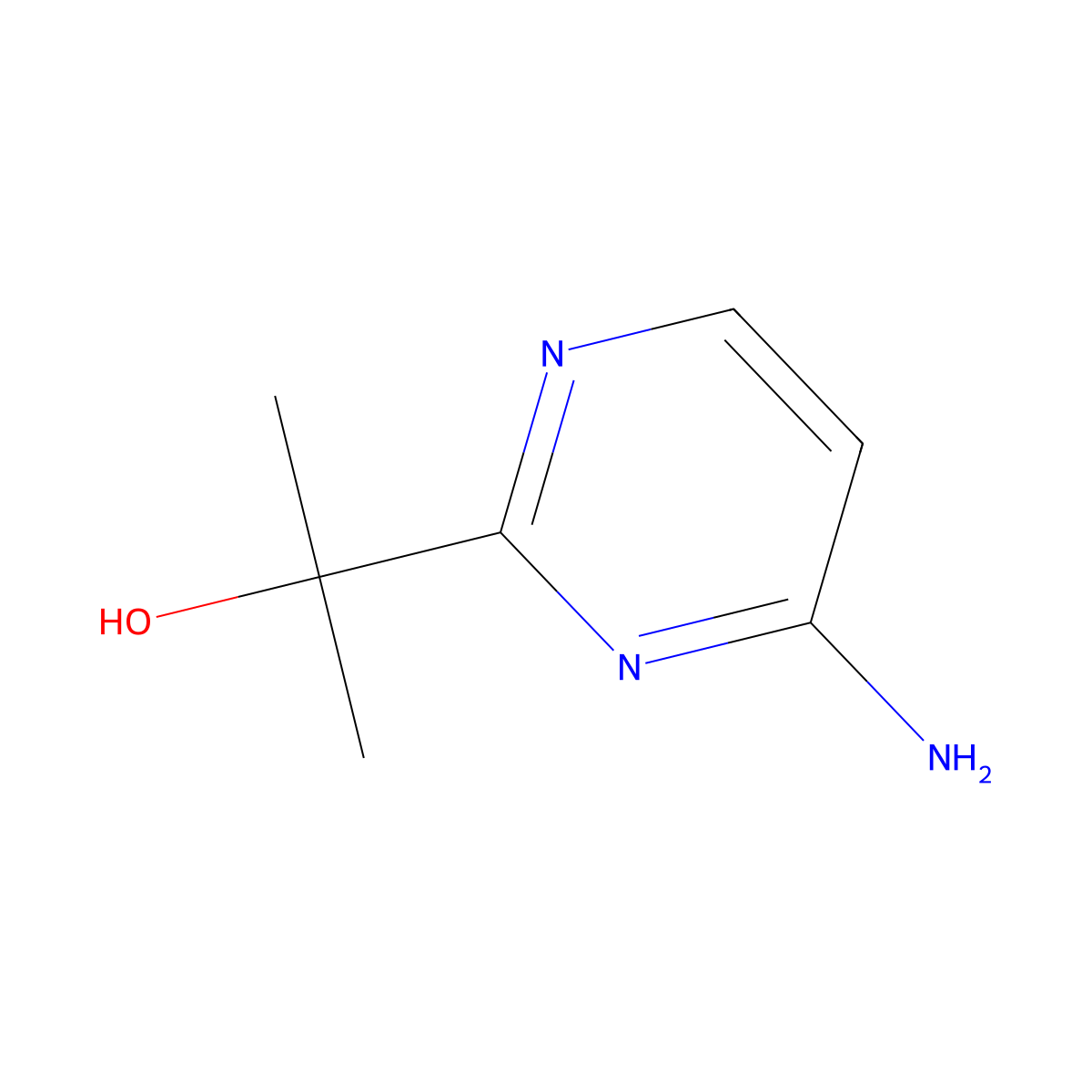 2-(4-Aminopyrimidin-2-yl)propan-2-ol molecular structure, CAS 1434053-14-1