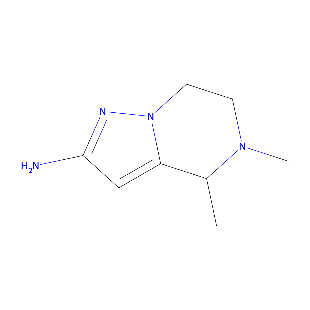 4,5-Dimethyl-4,5,6,7-tetrahydropyrazolo[1,5-a]pyrazin-2-amine molecular structure, CAS 1434053-48-1