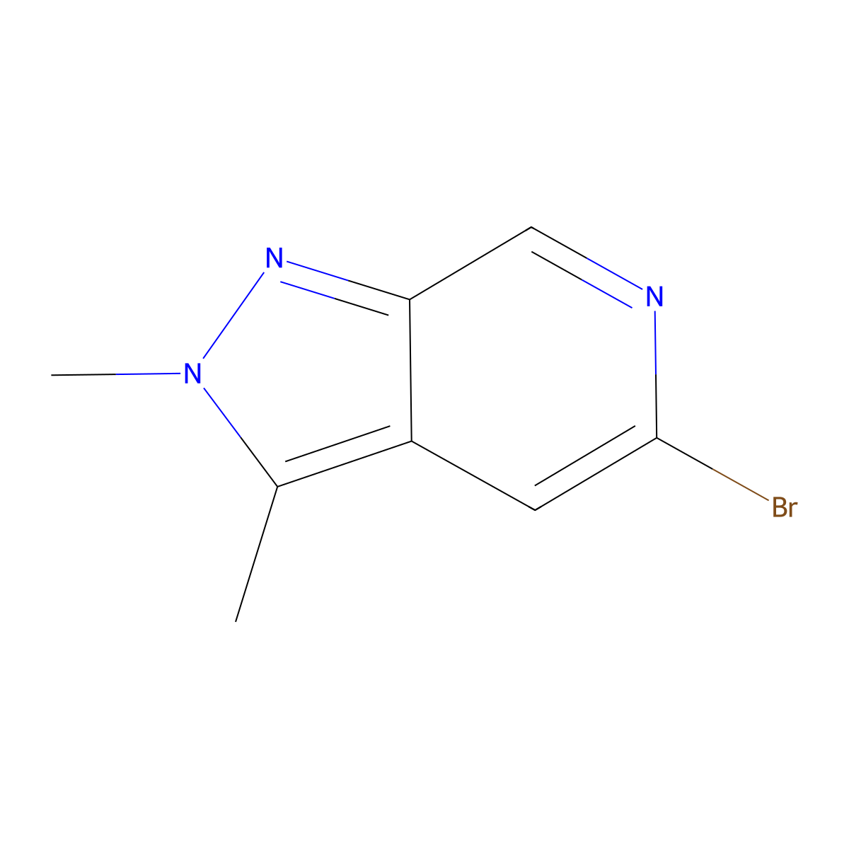5-bromo-2,3-dimethyl-2H-pyrazolo[3,4-c]pyridine molecular structure, CAS 1434054-04-2