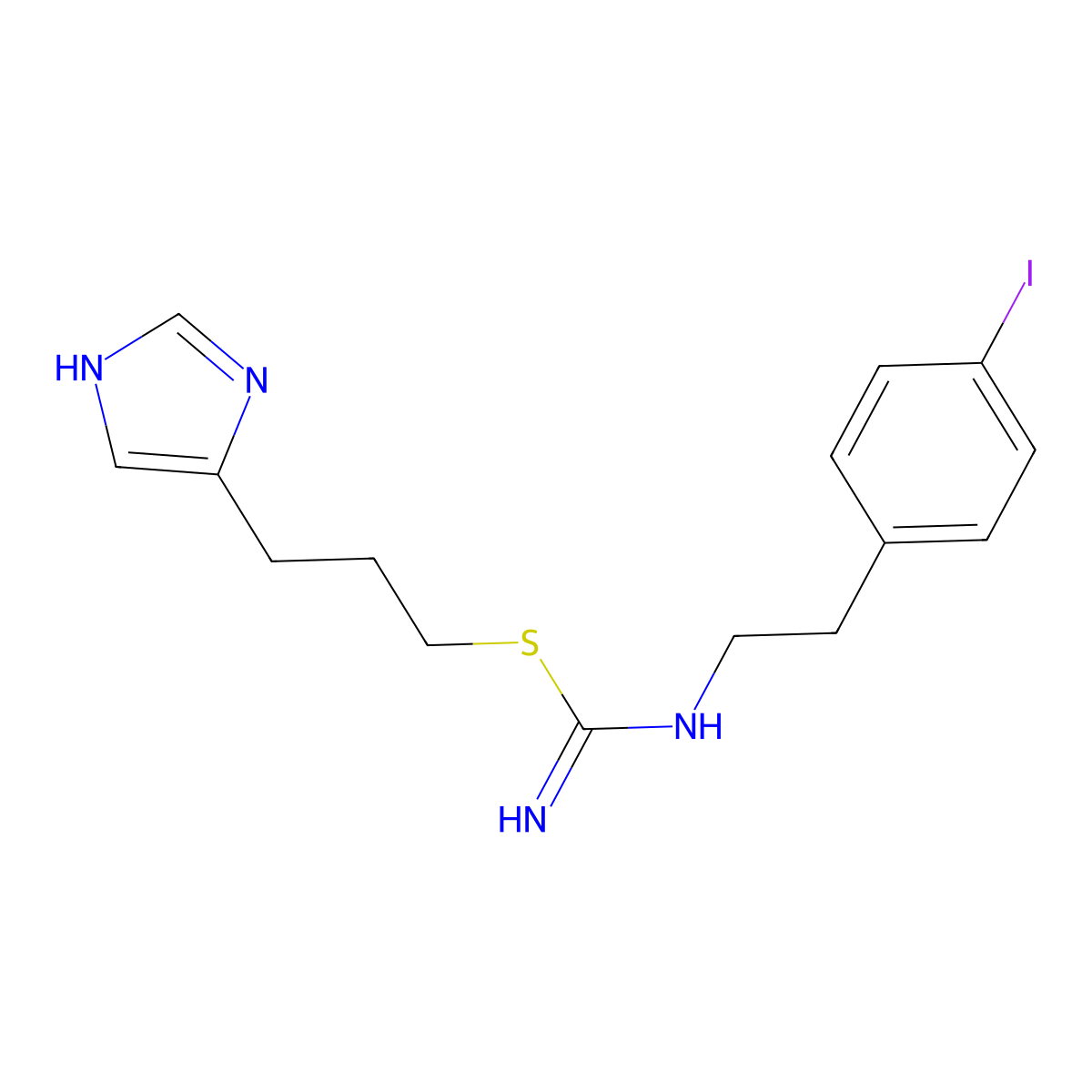 Iodophenpropit molecular structure, CAS 143407-29-8