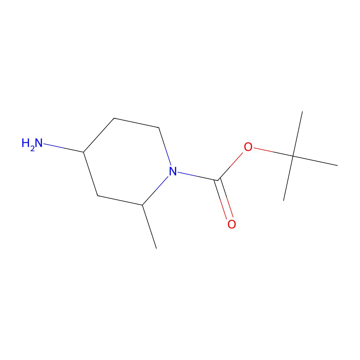 (2R,4S)-rel-tert-Butyl 4-amino-2-methylpiperidine-1-carboxylate molecular structure, CAS 1434073-26-3