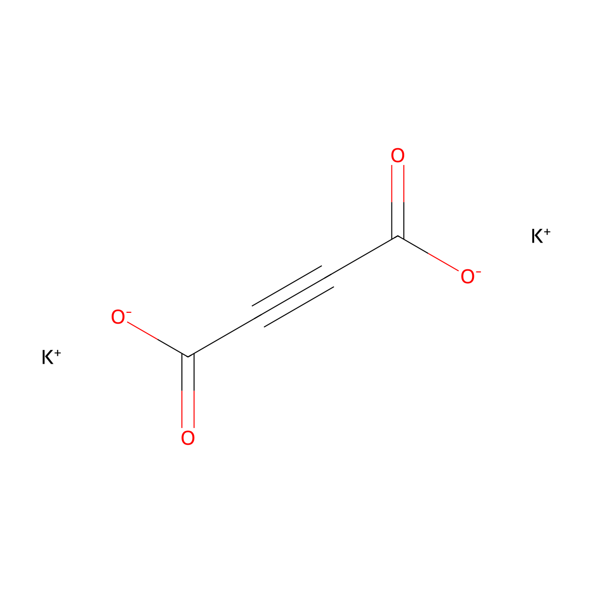 Potassium but-2-ynedioate molecular structure, CAS 14341-52-7
