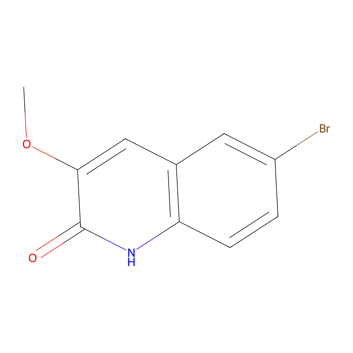 6-Bromo-3-methoxyquinolin-2(1H)-one molecular structure, CAS 1434103-22-6