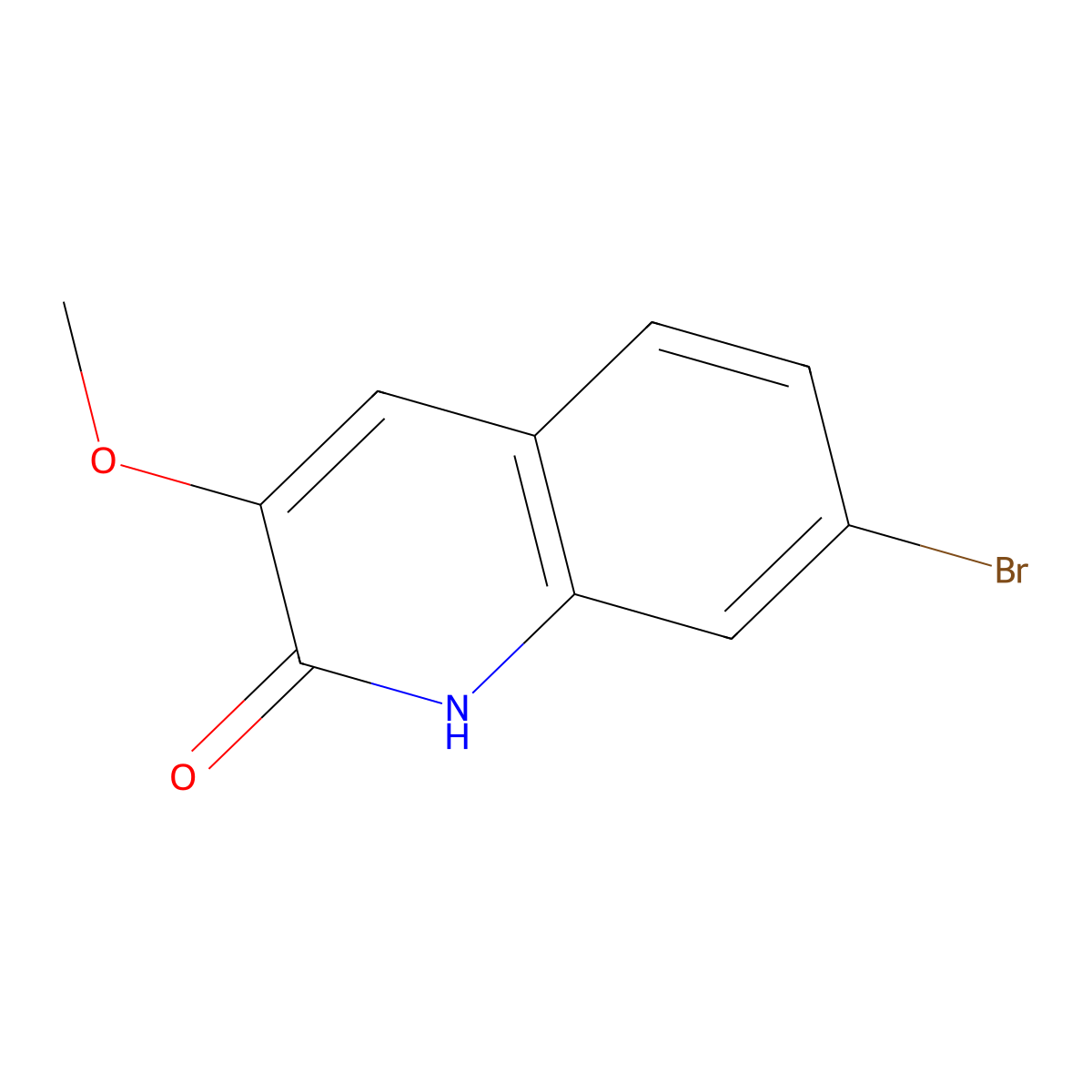 7-Bromo-3-methoxyquinolin-2(1H)-one molecular structure, CAS 1434103-23-7