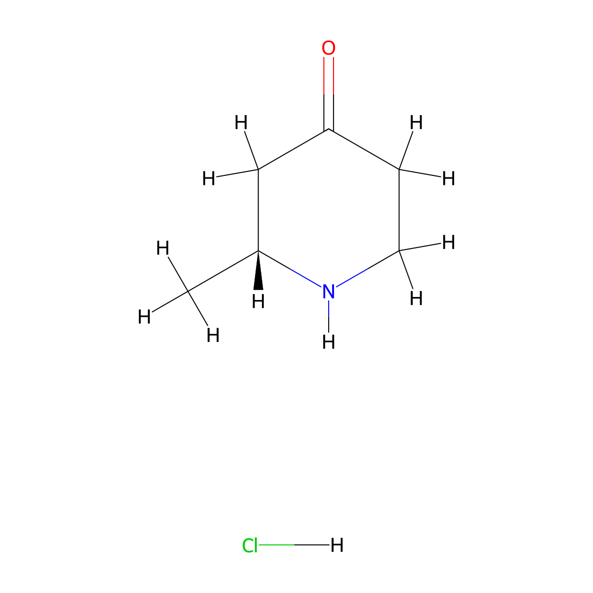 (R)-2-Methylpiperidin-4-one hydrochloride molecular structure, CAS 1434126-97-2