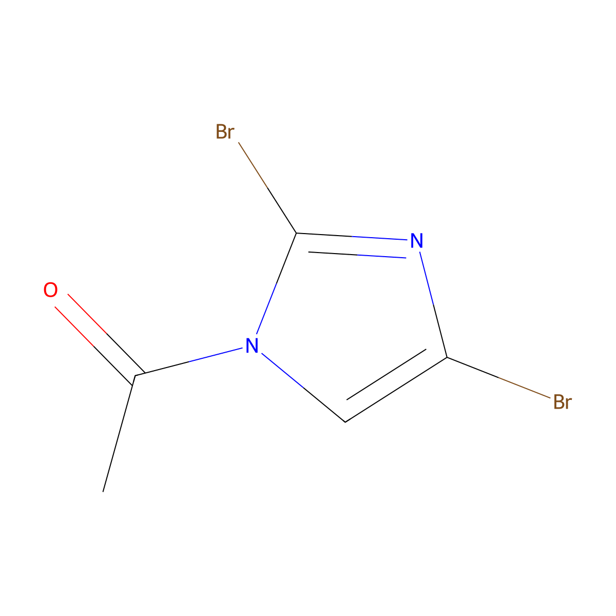 2,4-Dibromo-N-acetylimidazole molecular structure, CAS 1434127-04-4