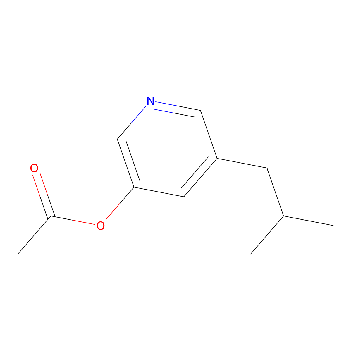 5-(iso-Butyl)-3-acetoxypyridine molecular structure, CAS 1434127-14-6