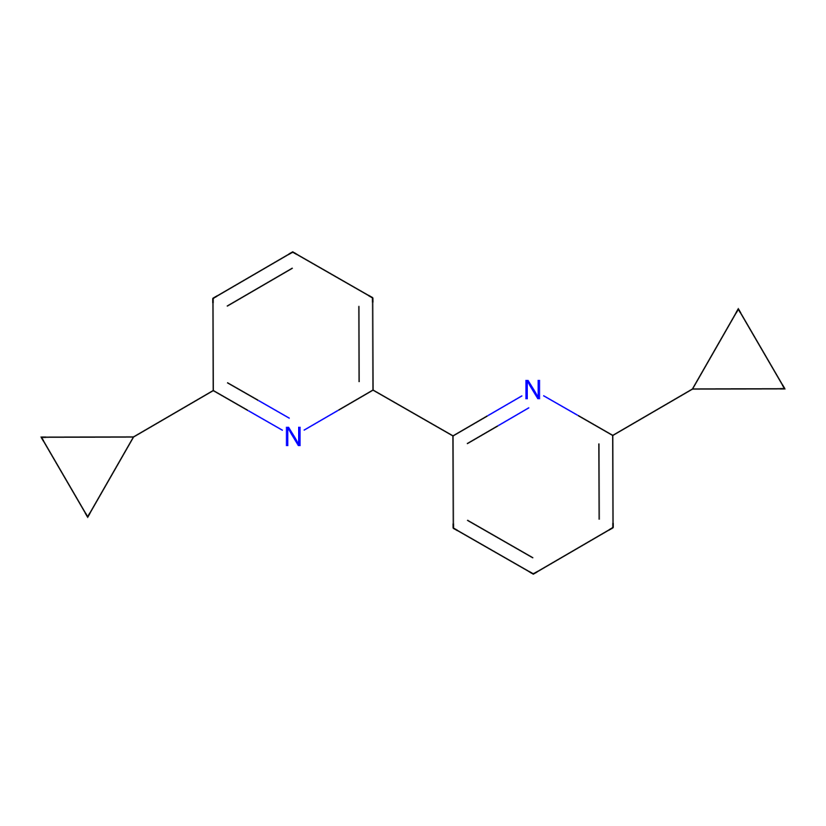 6,6'-Dicyclopropyl-2,2'-bipyridine molecular structure, CAS 1434127-15-7
