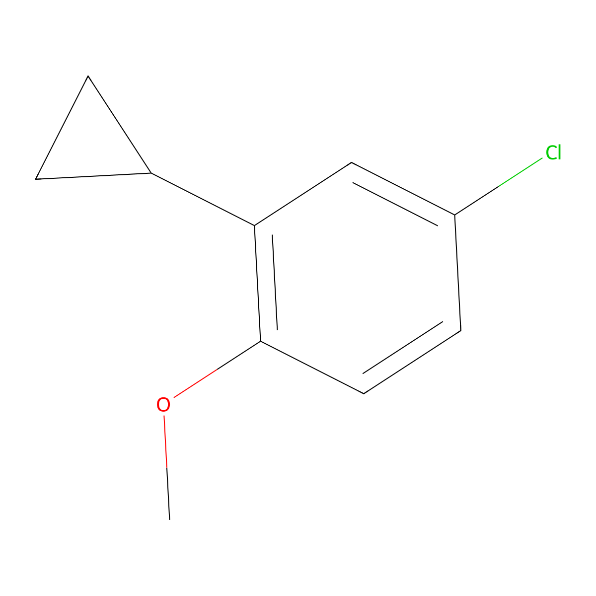 4-Chloro-2-cyclopropylanisole molecular structure, CAS 1434127-25-9