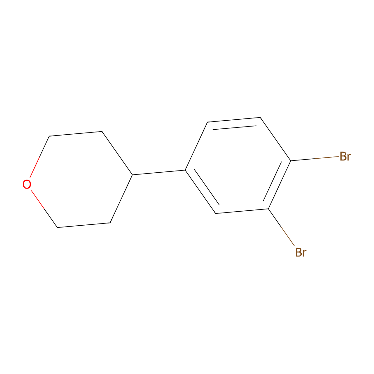 4-(4-Tetrahydropyranyl)-1,2-dibromobenzene molecular structure, CAS 1434127-27-1