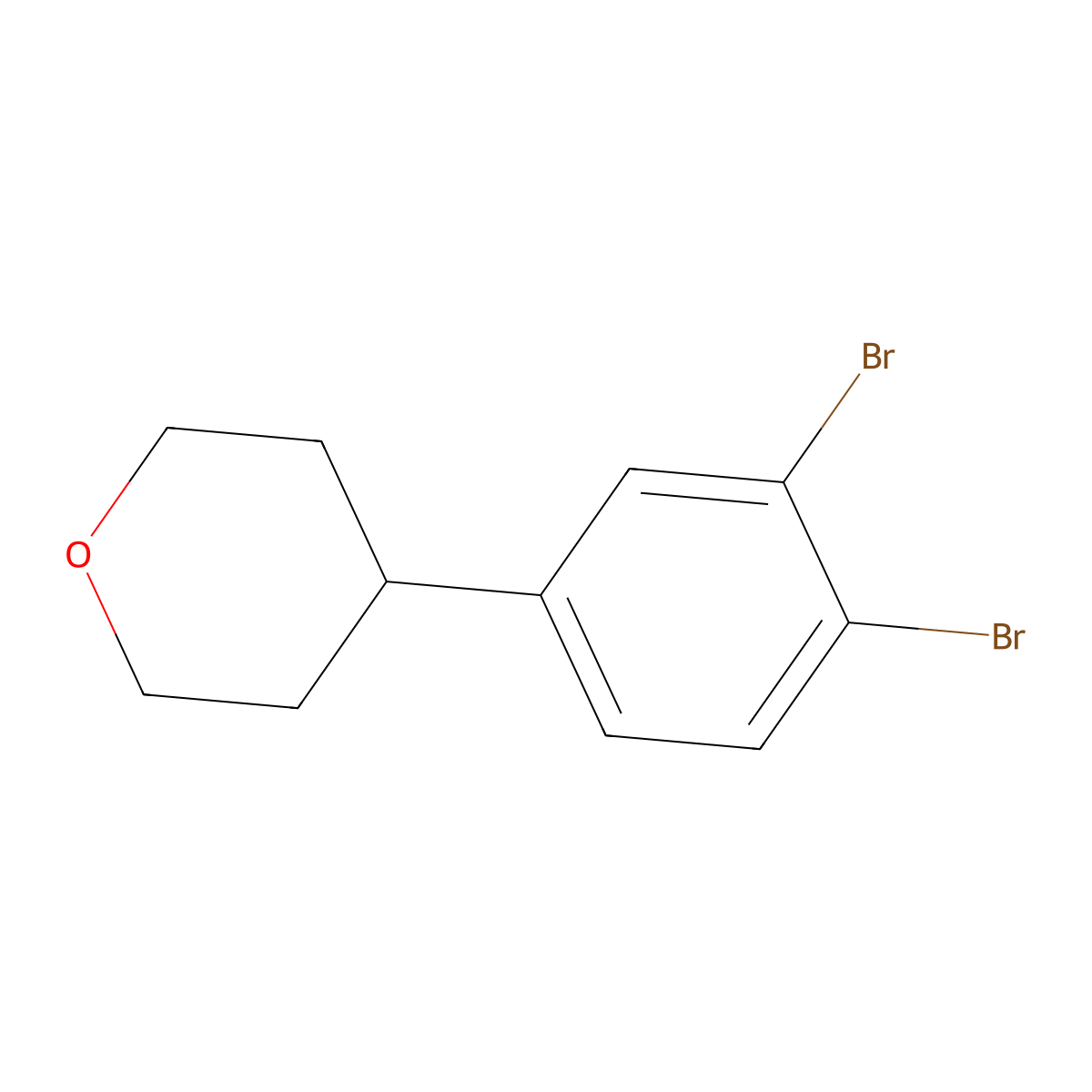 4-(4-Tetrahydropyranyl)-1,2-dibromobenzene molecular structure, CAS 1434127-27-1