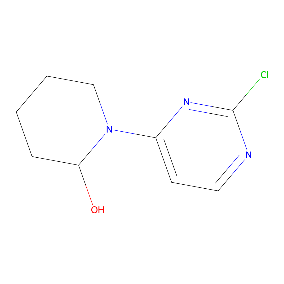 1-(2-Chloropyrimidin-4-YL)piperidin-2-OL molecular structure, CAS 1434127-31-7