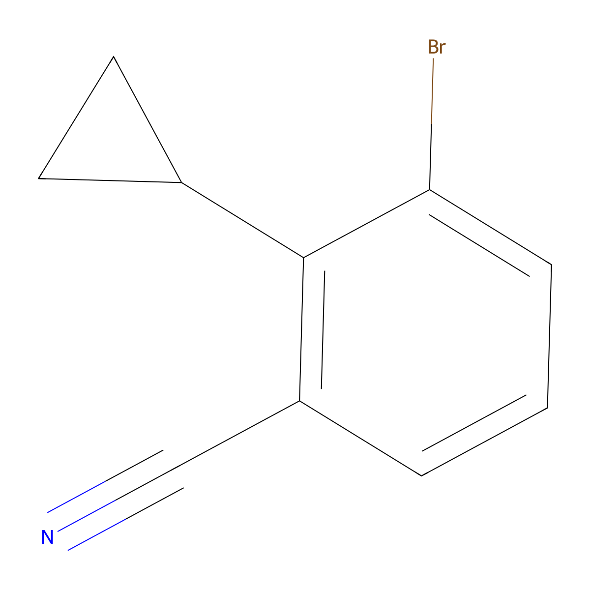 2-(Cyclopropyl)-3-(cyano)bromobenzene molecular structure, CAS 1434127-40-8