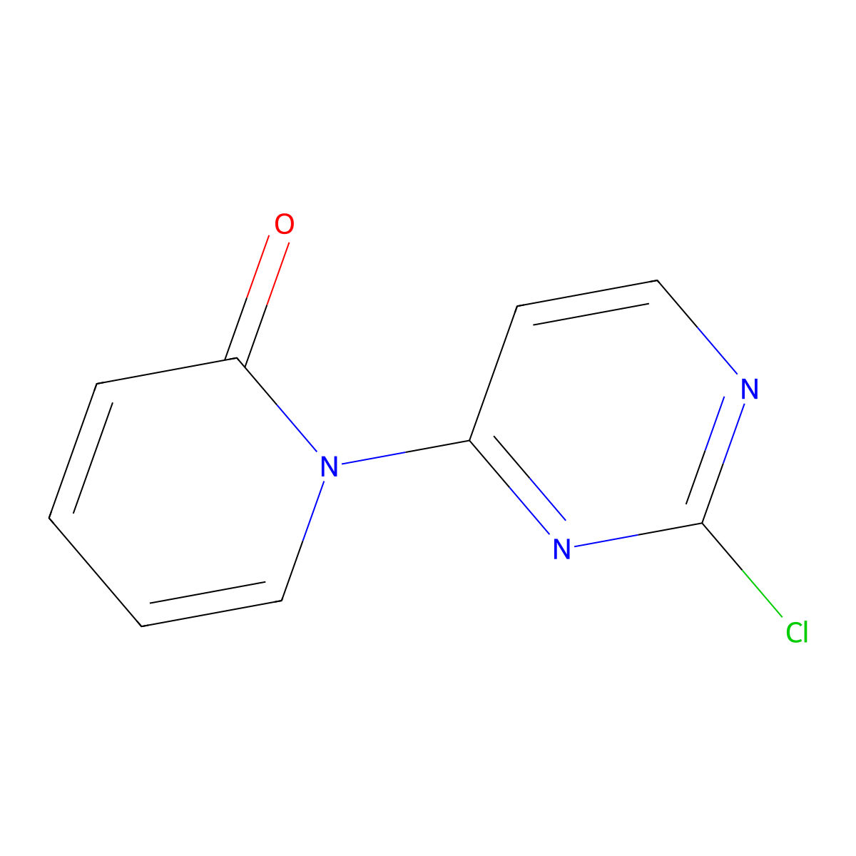 1-(2-Chloropyrimidin-4-YL)-1,2-dihydropyridin-2-one molecular structure, CAS 1434127-45-3