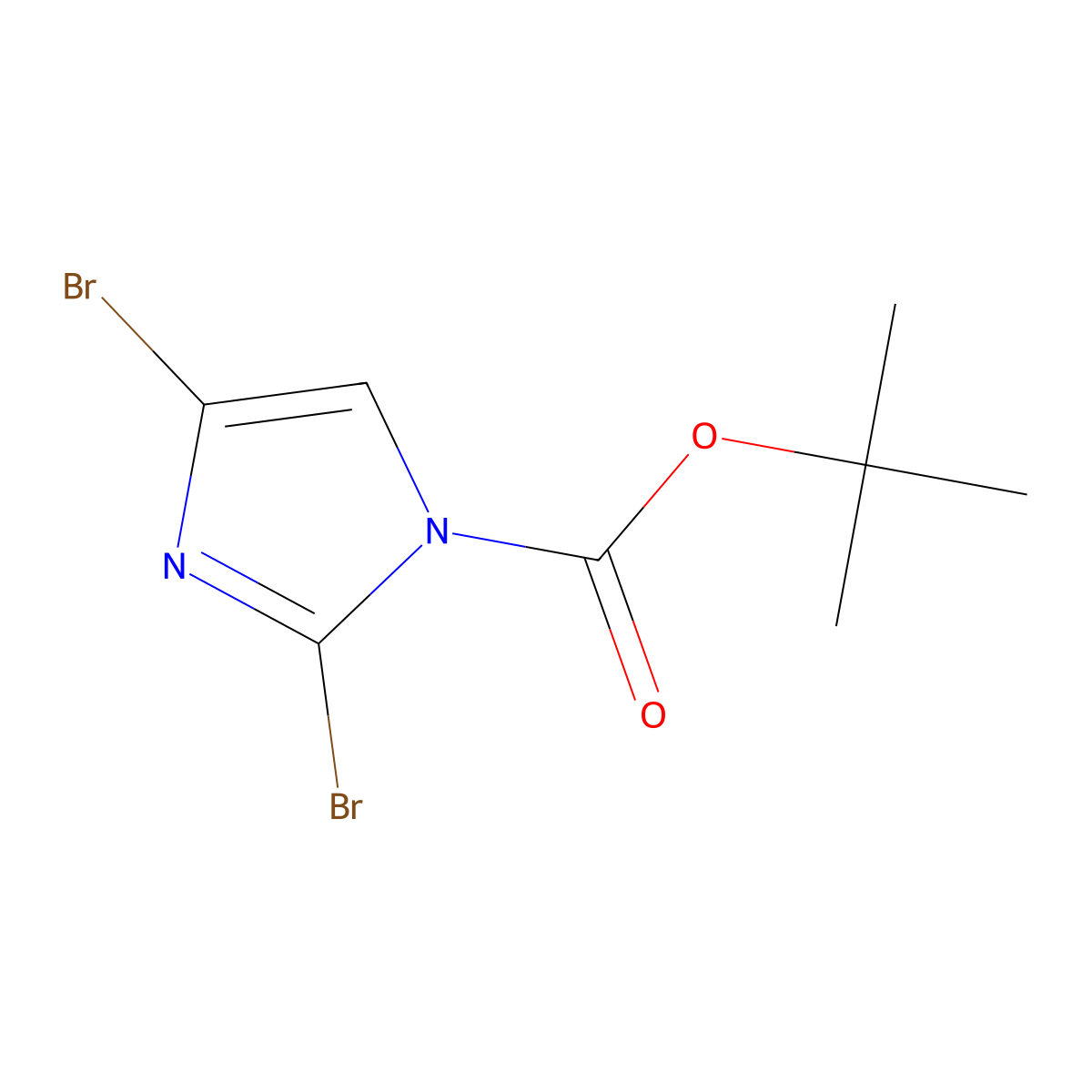 2,4-Dibromo-N-Boc-imidazole molecular structure, CAS 1434127-46-4