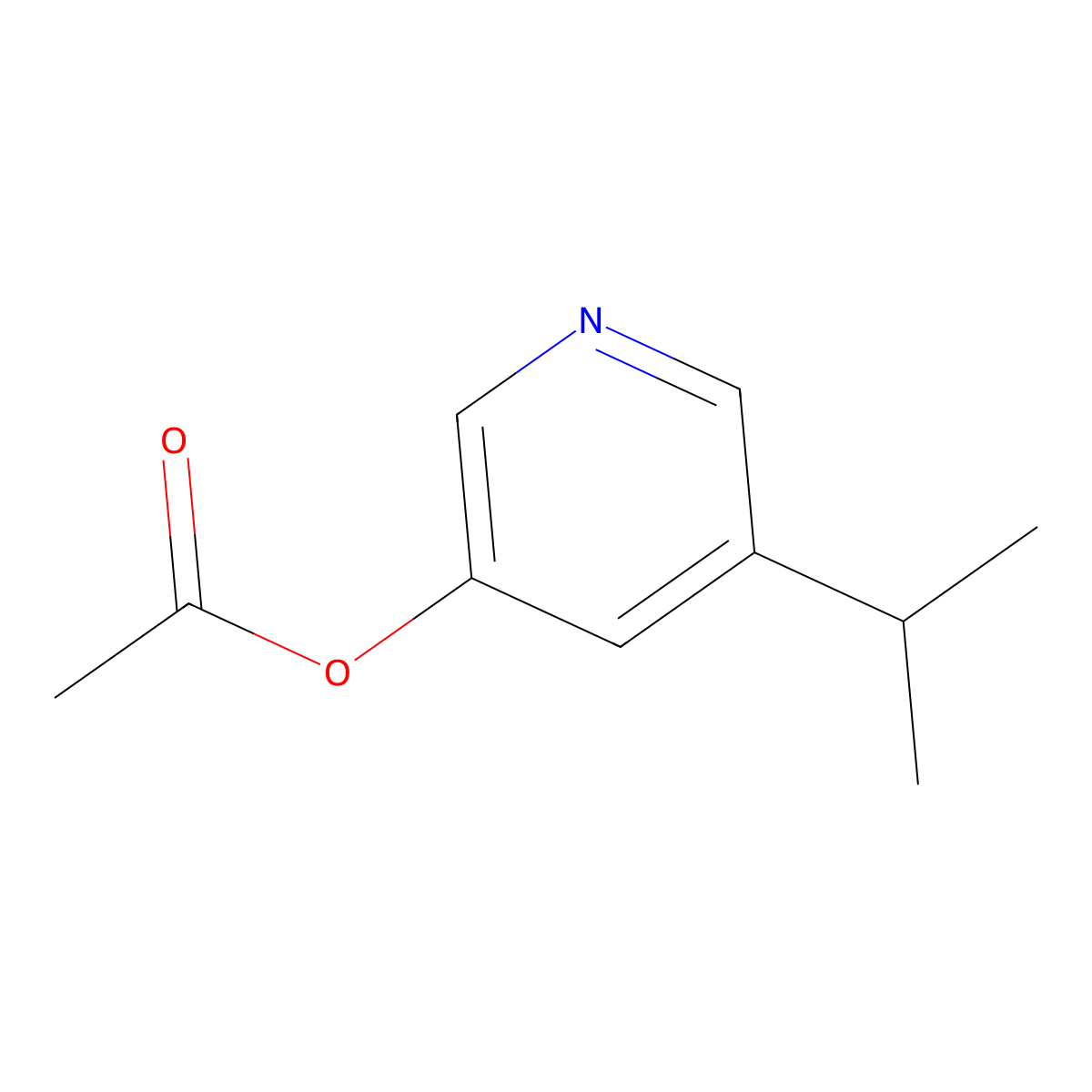 5-Isopropylpyridin-3-yl acetate molecular structure, CAS 1434127-48-6